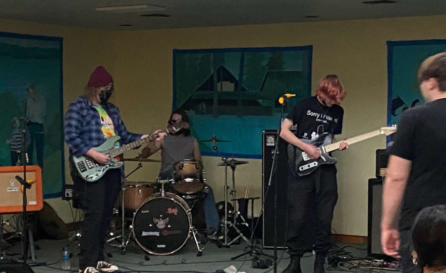 A band playing in our community center